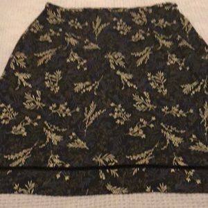 Black floral print skirt size 14.